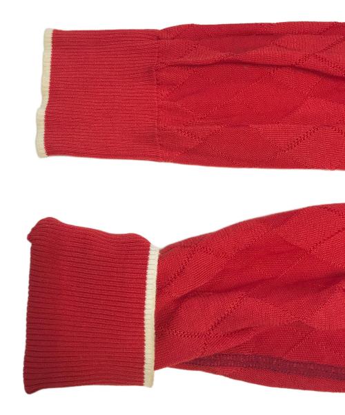 JUNYA WATANABE MAN PINK（ジュンヤワタナベマン ピンク）JUNYA WATANABE MAN PINK (ジュンヤワタナベマン ピンク) ニットカーディガン レッド サイズ:Mの古着・服飾アイテム