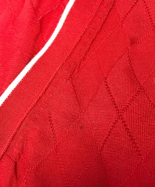 JUNYA WATANABE MAN PINK（ジュンヤワタナベマン ピンク）JUNYA WATANABE MAN PINK (ジュンヤワタナベマン ピンク) ニットカーディガン レッド サイズ:Mの古着・服飾アイテム