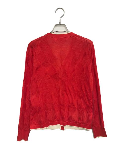 JUNYA WATANABE MAN PINK（ジュンヤワタナベマン ピンク）JUNYA WATANABE MAN PINK (ジュンヤワタナベマン ピンク) ニットカーディガン レッド サイズ:Mの古着・服飾アイテム