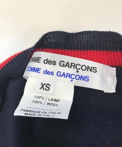 COMME des GARCONS COMME des GARCONS（コムデギャルソン コムデギャルソン）COMME des GARCONS COMME des GARCONS (コムデギャルソン コムデギャルソン) ウールニットカーディガン ネイビー サイズ:XSの古着・服飾アイテム