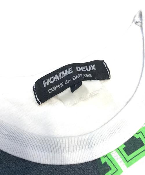 COMME des GARCONS HOMME DEUX（コムデギャルソン オム ドゥ）COMME des GARCONS HOMME DEUX (コムデギャルソン オム ドゥ) パッチワークTシャツ ホワイト サイズ:Sの古着・服飾アイテム