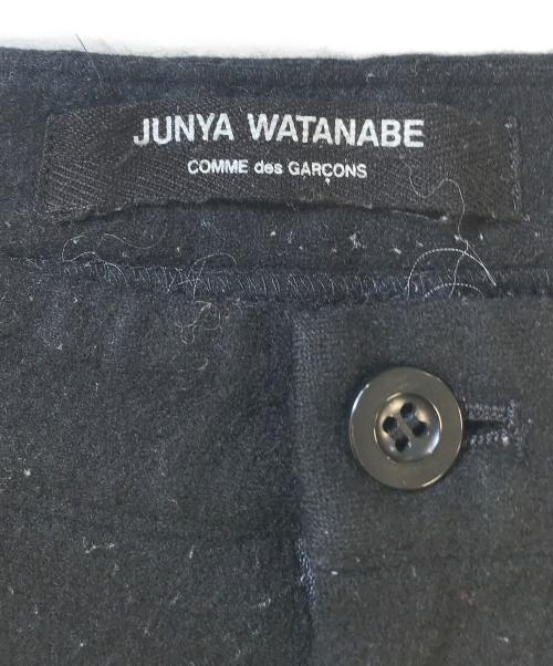JUNYA WATANABE COMME des GARCONS（(ジュンヤワタナベ コムデギャルソン）JUNYA WATANABE COMME des GARCONS ((ジュンヤワタナベ コムデギャルソン) 縮絨フレアパンツ ブラック サイズ:Mの古着・服飾アイテム