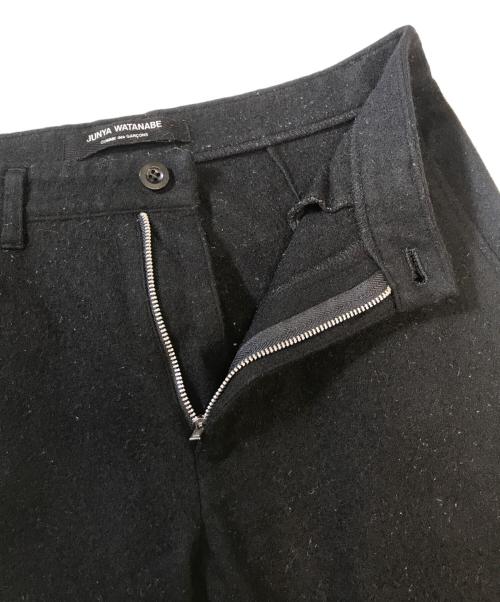JUNYA WATANABE COMME des GARCONS（(ジュンヤワタナベ コムデギャルソン）JUNYA WATANABE COMME des GARCONS ((ジュンヤワタナベ コムデギャルソン) 縮絨フレアパンツ ブラック サイズ:Mの古着・服飾アイテム