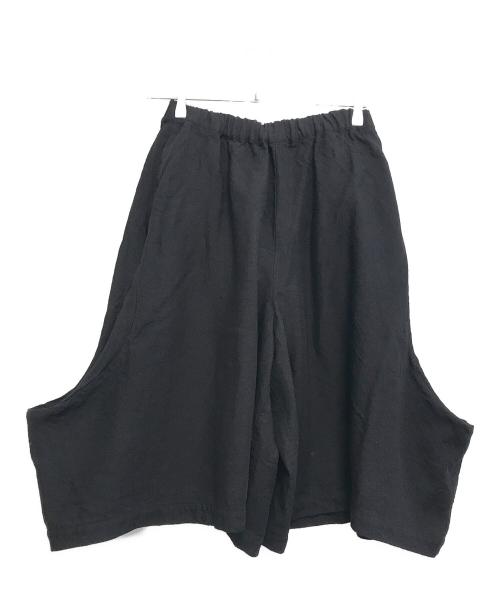 COMME des GARCONS COMME des GARCONS（コムデギャルソン コムデギャルソン）COMME des GARCONS COMME des GARCONS (コムデギャルソン コムデギャルソン) クロップド変形ウールパンツ ブラック サイズ:Ｓの古着・服飾アイテム
