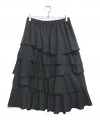 BLACK COMME des GARCONSブラックコムデギャルソン）の古着「ティアードフリル スカート」｜ブラック