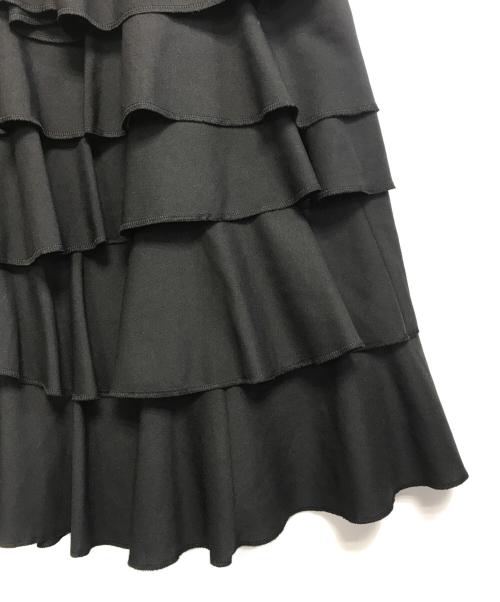 BLACK COMME des GARCONS（ブラックコムデギャルソン）BLACK COMME des GARCONS (ブラックコムデギャルソン) ティアードフリル スカート ブラック サイズ:Sの古着・服飾アイテム