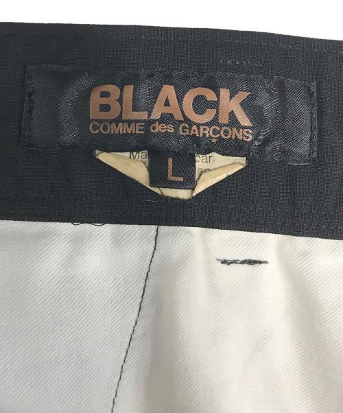 BLACK COMME des GARCONS（ブラックコムデギャルソン）BLACK COMME des GARCONS (ブラックコムデギャルソン) ジップデザインハーフパンツ ブラック サイズ:Lの古着・服飾アイテム