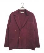 GIVENCHYジバンシィ）の古着「ニットダブルテーラードジャケット」｜レッド