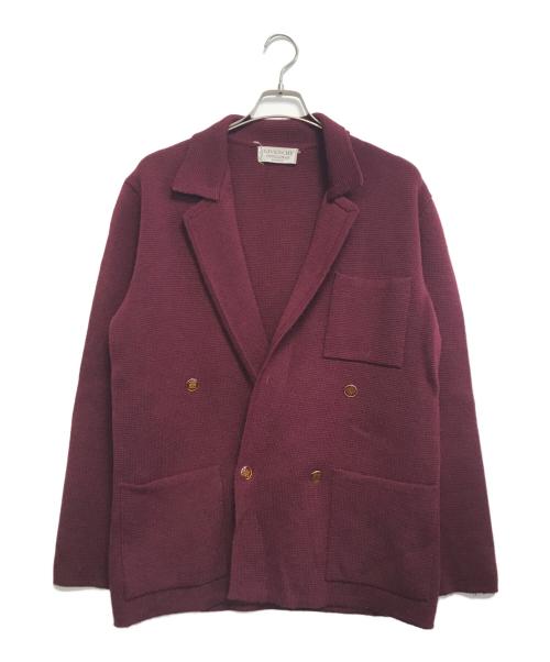 GIVENCHY（ジバンシィ）GIVENCHY (ジバンシィ) ニットダブルテーラードジャケット レッド サイズ:不明の古着・服飾アイテム