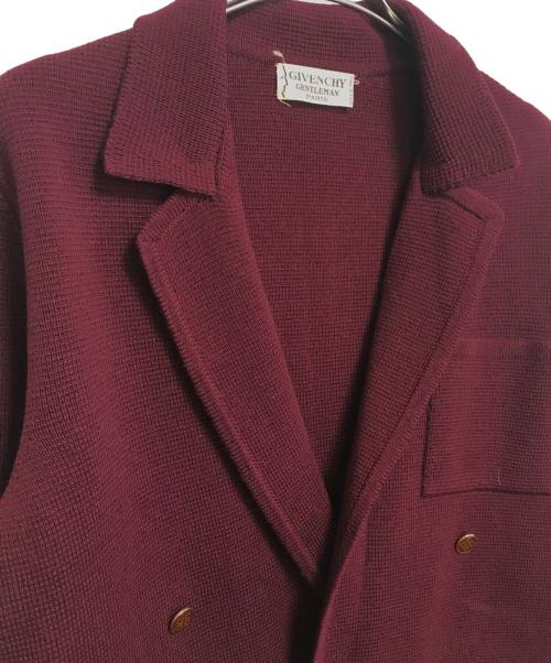 GIVENCHY（ジバンシィ）GIVENCHY (ジバンシィ) ニットダブルテーラードジャケット レッド サイズ:不明の古着・服飾アイテム