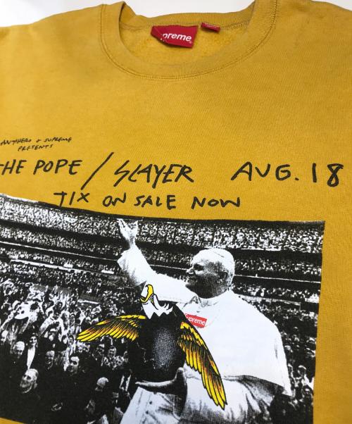 SUPREME（シュプリーム）SUPREME (シュプリーム) ANTIHERO (アンタイヒーロー) ANTIHERO Pope Crewneck イエロー サイズ:Mediumの古着・服飾アイテム