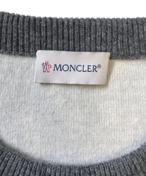 MONCLER（モンクレール）MONCLER (モンクレール) MAGLIONE TRICOT GIROCOLLO グレー サイズ:Ⅼの古着・服飾アイテム