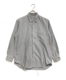 COMME des GARCONS HOMME（コムデギャルソン オム）の古着「ダメージ加工ステッチシャツ」｜グレー