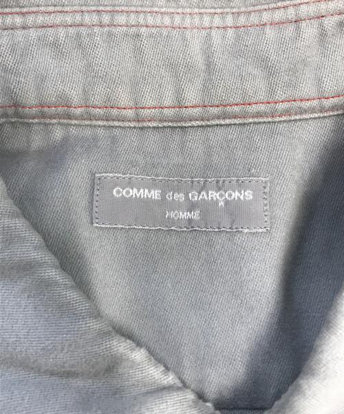 COMME des GARCONS HOMME（コムデギャルソン オム）COMME des GARCONS HOMME (コムデギャルソン オム) ダメージ加工ステッチシャツ グレー サイズ:表記なしの古着・服飾アイテム