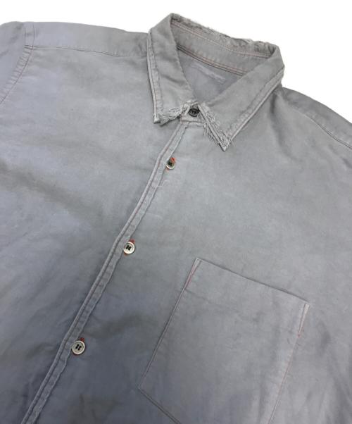 COMME des GARCONS HOMME（コムデギャルソン オム）COMME des GARCONS HOMME (コムデギャルソン オム) ダメージ加工ステッチシャツ グレー サイズ:表記なしの古着・服飾アイテム