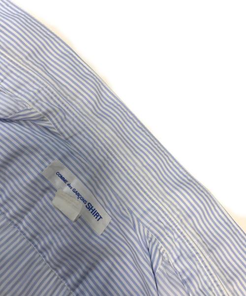 COMME des GARCONS SHIRT（コムデギャルソンシャツ）COMME des GARCONS SHIRT (コムデギャルソンシャツ) ストライプシャツ ブルー サイズ:Sの古着・服飾アイテム