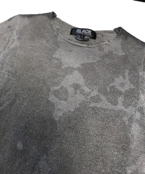BLACK COMME des GARCONS（ブラックコムデギャルソン）BLACK COMME des GARCONS (ブラックコムデギャルソン) ダメージ加工迷彩ニット ブラック サイズ:Sの古着・服飾アイテム