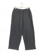 tricot COMME des GARCONSトリココムデギャルソン）の古着「ドット柄ウール縮絨パンツ」｜ブラック