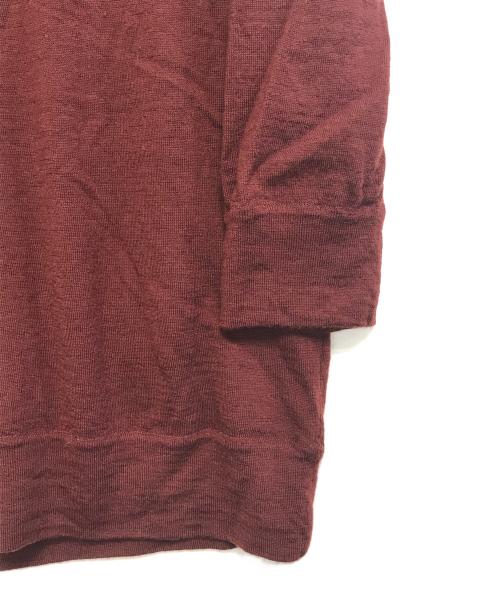 ROBE DE CHAMBRE COMME DES GARCONS（ローブドシャンブル コムデギャルソン）ROBE DE CHAMBRE COMME DES GARCONS (ローブドシャンブル コムデギャルソン) 丸襟ウールニット レッド サイズ:表記なしの古着・服飾アイテム