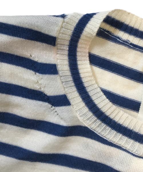 tricot COMME des GARCONS（トリココムデギャルソン）tricot COMME des GARCONS (トリココムデギャルソン) 切替ボーダーニット ホワイト サイズ:表記なしの古着・服飾アイテム
