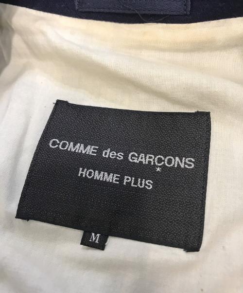 COMME des GARCONS HOMME PLUS（コムデギャルソンオムプリュス）COMME des GARCONS HOMME PLUS (コムデギャルソンオムプリュス) ダブルブレストロングコート ネイビー サイズ:Mの古着・服飾アイテム