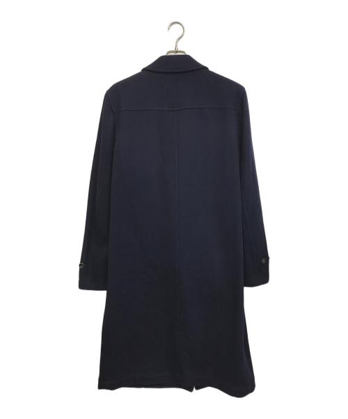 COMME des GARCONS HOMME PLUS（コムデギャルソンオムプリュス）COMME des GARCONS HOMME PLUS (コムデギャルソンオムプリュス) ダブルブレストロングコート ネイビー サイズ:Mの古着・服飾アイテム