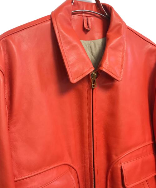 Yohji Yamamoto pour homme（ヨウジヤマモト プールオム）Yohji Yamamoto pour homme (ヨウジヤマモト プールオム) 6.1 THE MENマーメイドレザー ジャケット オレンジ サイズ:Mの古着・服飾アイテム