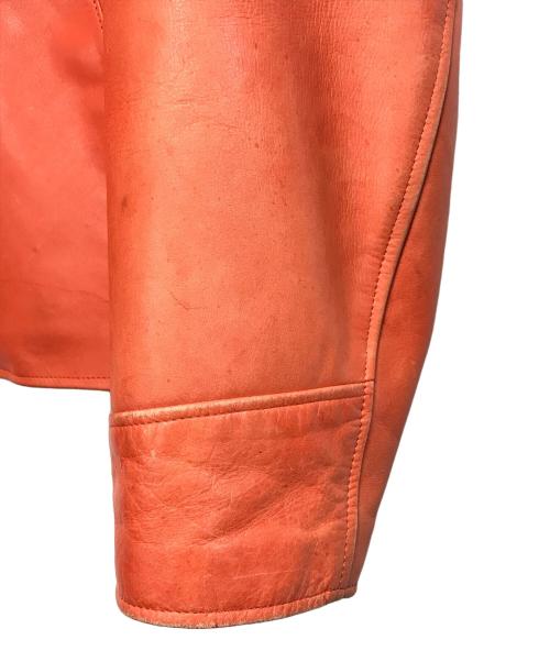 Yohji Yamamoto pour homme（ヨウジヤマモト プールオム）Yohji Yamamoto pour homme (ヨウジヤマモト プールオム) 6.1 THE MENマーメイドレザー ジャケット オレンジ サイズ:Mの古着・服飾アイテム