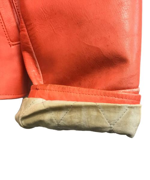 Yohji Yamamoto pour homme（ヨウジヤマモト プールオム）Yohji Yamamoto pour homme (ヨウジヤマモト プールオム) 6.1 THE MENマーメイドレザー ジャケット オレンジ サイズ:Mの古着・服飾アイテム