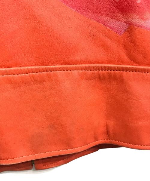 Yohji Yamamoto pour homme（ヨウジヤマモト プールオム）Yohji Yamamoto pour homme (ヨウジヤマモト プールオム) 6.1 THE MENマーメイドレザー ジャケット オレンジ サイズ:Mの古着・服飾アイテム