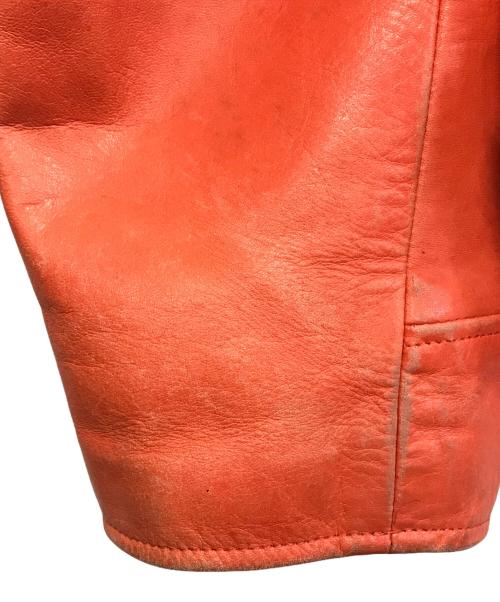 Yohji Yamamoto pour homme（ヨウジヤマモト プールオム）Yohji Yamamoto pour homme (ヨウジヤマモト プールオム) 6.1 THE MENマーメイドレザー ジャケット オレンジ サイズ:Mの古着・服飾アイテム
