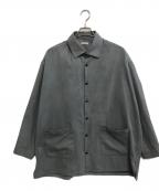 RAKINESラキネス）の古着「フェイクスウェードシャツ」｜スカイブルー