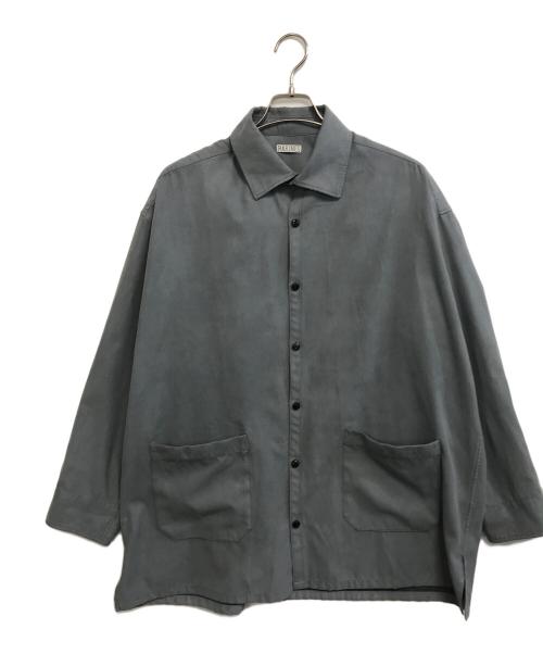 RAKINES（ラキネス）RAKINES (ラキネス) フェイクスウェードシャツ スカイブルー サイズ:2の古着・服飾アイテム