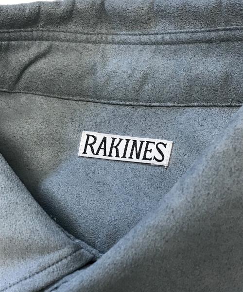 RAKINES（ラキネス）RAKINES (ラキネス) フェイクスウェードシャツ スカイブルー サイズ:2の古着・服飾アイテム