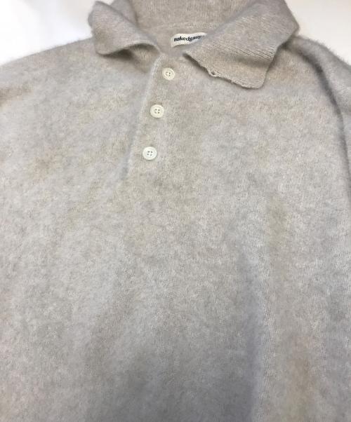 NAKEDGAUGE（ネイキッドゲージ）NAKEDGAUGE (ネイキッドゲージ) ニットポロシャツ ベージュ サイズ:2の古着・服飾アイテム