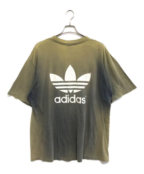 adidas（アディダス）adidas (アディダス) 両面ロゴプリントTシャツ カーキ サイズ:Lの古着・服飾アイテム