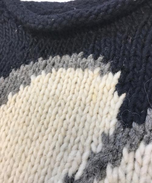 REY WEAR（レイウェア）REY WEAR (レイウェア) 花柄エクアドルニット ブラック サイズ:表記なしの古着・服飾アイテム