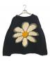 REY WEAR（レイウェア）の古着「花柄エクアドルニット」｜ブラック