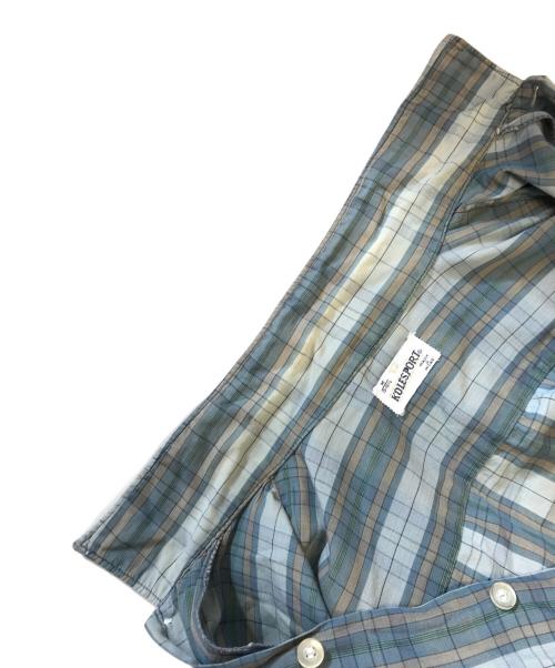KOLESPORT（コレスポーツ）KOLESPORT (コレスポーツ) オープンカラーチェックシャツ ブルー サイズ:Ｍの古着・服飾アイテム