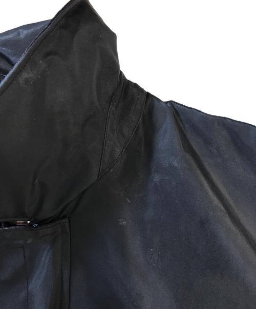 LEFT HAND by Massimo Osti（レフトハンドバイマッシモオスティ）LEFT HAND by Massimo Osti (レフトハンドバイマッシモオスティ) Vinyl/poly unique fabric design blouson ブラック サイズ:48の古着・服飾アイテム