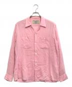 MOYANA by New EraMOYANA by New Era）の古着「レーヨンシャツ」｜ピンク
