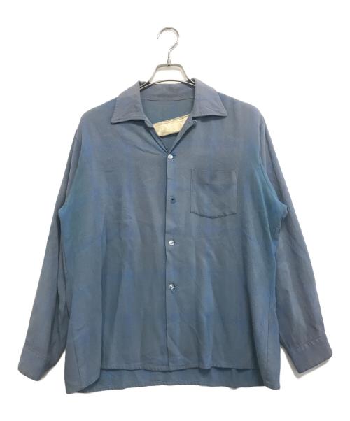 VINTAGE（ヴィンテージ）VINTAGE (ヴィンテージ) レーヨン混シャツ ブルー サイズ:不明の古着・服飾アイテム