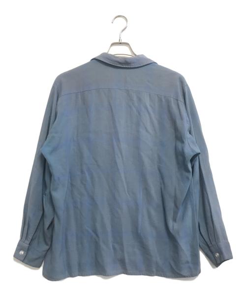 VINTAGE（ヴィンテージ）VINTAGE (ヴィンテージ) レーヨン混シャツ ブルー サイズ:不明の古着・服飾アイテム