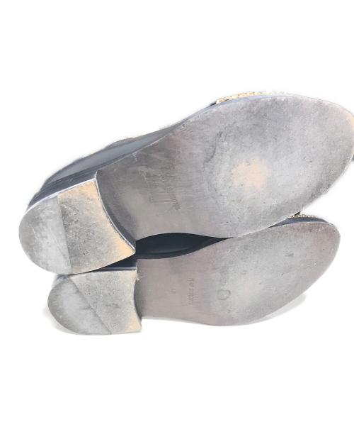 RAF SIMONS（ラフシモンズ）RAF SIMONS (ラフシモンズ) ハーフゴールドチェーンダービーシューズ ブラック サイズ:40の古着・服飾アイテム