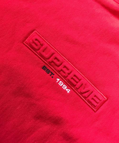 SUPREME（シュプリーム）SUPREME (シュプリーム) Embossed Logo Hooded Sweatshirt] レッド サイズ:XLの古着・服飾アイテム