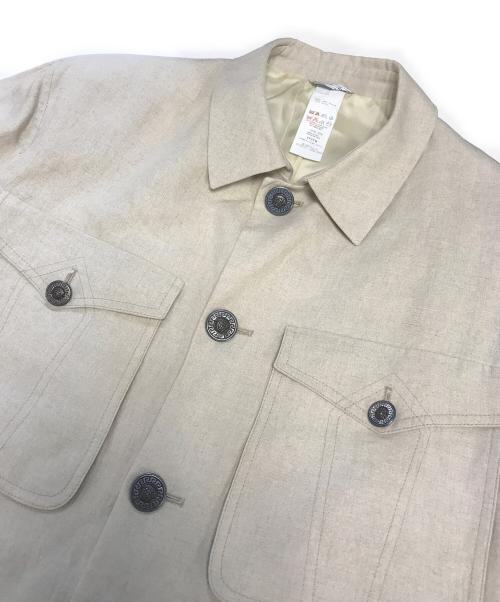 GIANNI VERSACE（ジャンニ・ヴェルサーチ）GIANNI VERSACE (ジャンニ・ヴェルサーチ) リネンジャケット ベージュ サイズ:Mの古着・服飾アイテム