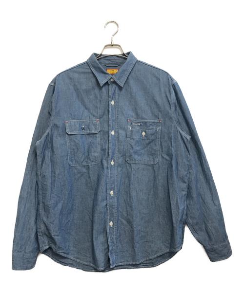 HUMAN MADE（ヒューマンメイド）HUMAN MADE (ヒューマンメイド) CHAMBRAY SHIRT ブルー サイズ:XXLの古着・服飾アイテム