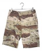 stussyステューシー）の古着「チョコチップカモハーフパンツ」｜ベージュ