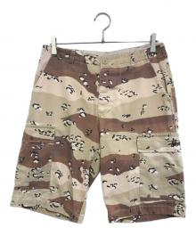 stussy（ステューシー）の古着「チョコチップカモハーフパンツ」｜ベージュ