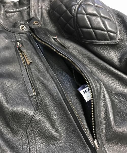 KADOYA（カドヤ）KADOYA (カドヤ) シングルライダースジャケット ブラック サイズ:Ⅼの古着・服飾アイテム